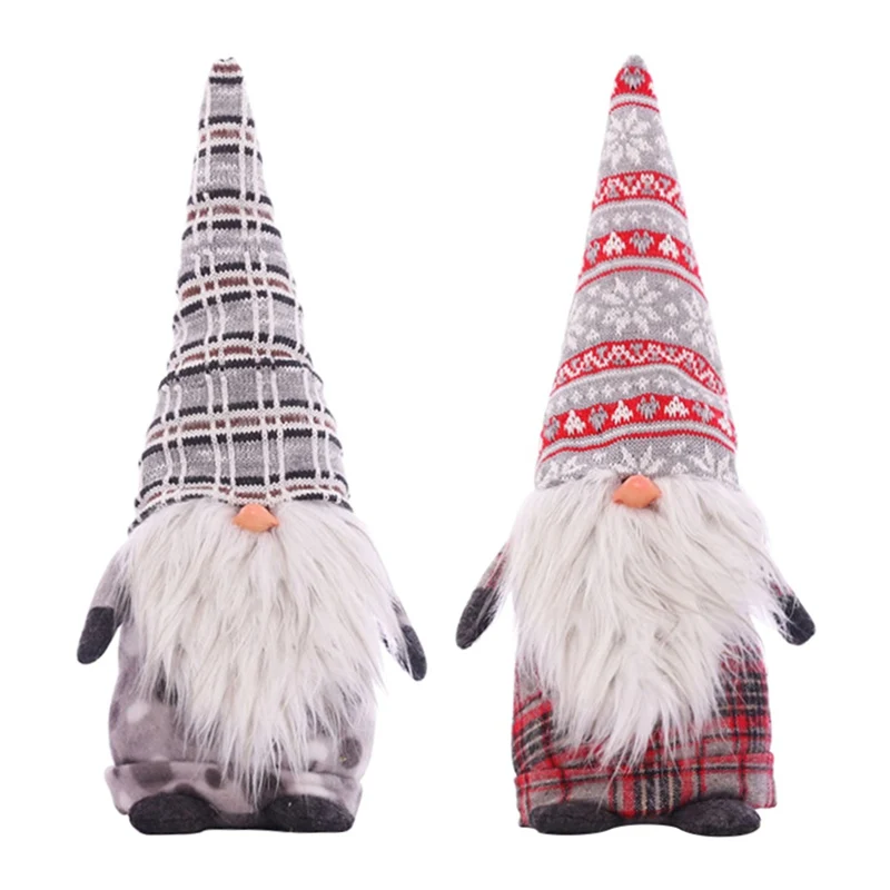 Christmas Tomte Santa Claus Dolls Xmas Tree Standing Figurine Forest Ornaments Kids Christmas Gifts Toy Home Decorations