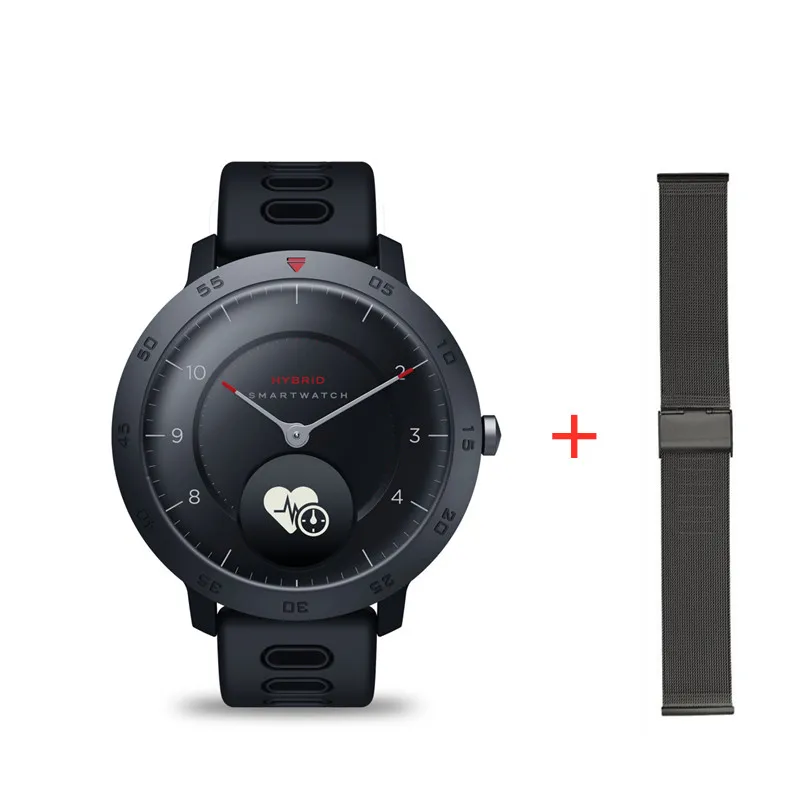 black add steel Zeblaze HYBRID Bluetooth SmartWatch монитор сердечного ритма спортивные Смарт-часы мужские водонепроницаемые для Android/IOS HUAWEI xiaomi часы - Цвет: black add steel