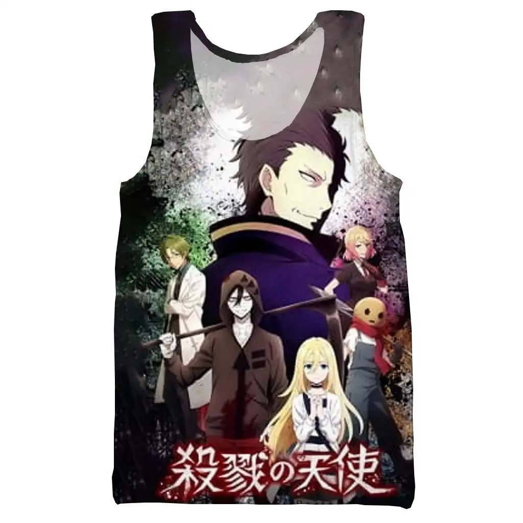 Angels of Death 3D Печатный Топ на бретелях для мужчин модный летний топ на бретелях для работы Мужские Женские топы - Цвет: 04
