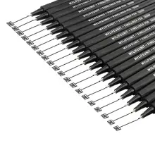 0,4 мм черная тонкая ручка для чертежей 20 шт файнлайнер набор для письма, рисования, живописи, конструкций, иллюстраций