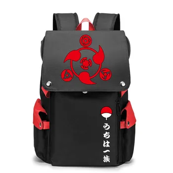 

Cartoon Naruto USB Port Book bag Backpack Zipper Rucksack Student School Computer Bag For Boys Girls Travel Black Gifts