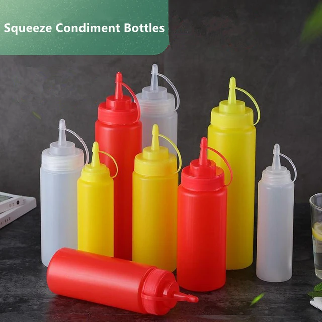 Plastic Squeeze Bottle Tip Cap Refillable Empty  Plastic Kitchen  Accessories - Gravy Boats - Aliexpress