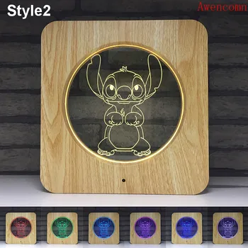 

Stitch Has A Glitch Frame 3D LED ABS Plastic Night Light DIY Customized Lamp Table Lamp Kids Colors Gift Home Decor Dropshipping