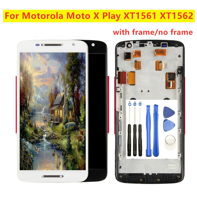 5," для Motorola MOTO X play XT1561 XT1562 XT1563 ЖК-дисплей кодирующий преобразователь сенсорного экрана в сборе с рамкой для Moto X Play lcd