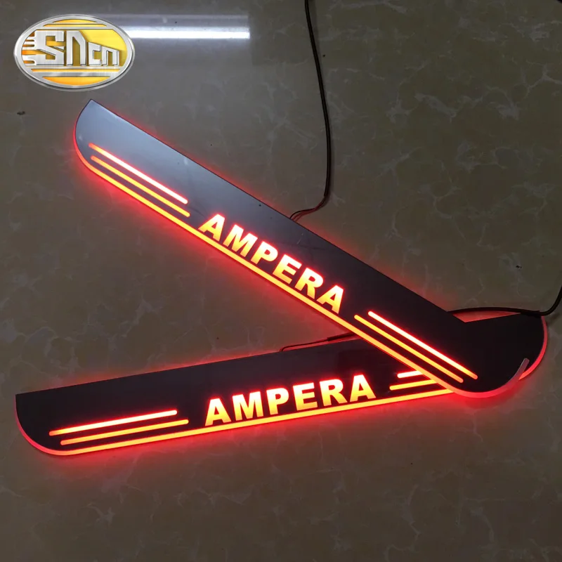 

For Opel Ampera Vauxhall Acrylic Moving LED Welcome Pedal Scuff Plate Pedal Door Sill Pathway Light