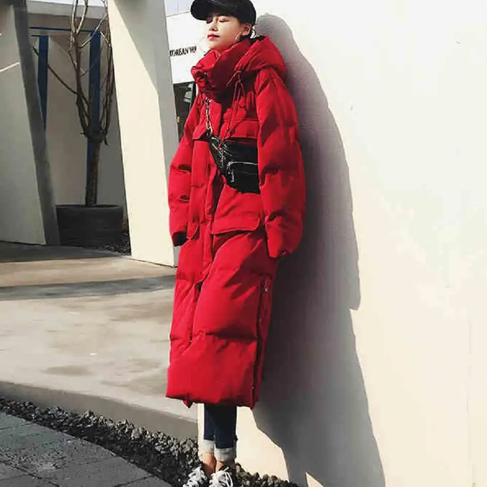 Bella philosophy, Женская однотонная хлопковая куртка, женская зимняя модная плотная парка с капюшоном и карманами, теплое пальто оверсайз