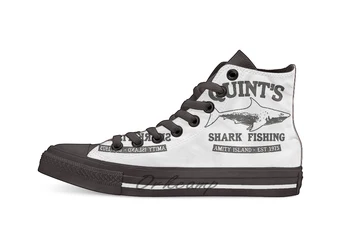 

JAWS cool shark Novelty Design Casual Canvas Shoes Custom shoes Drop Shipping