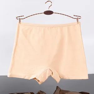 Women Cotton Boyshort  Briefs Solid Color Mid-Rise Women Intimates Panty Comfortable Panties Plus Size 6XL