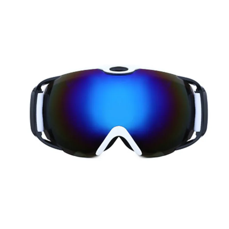 Совершенно новые высококачественные лыжные очки, оборудование для улицы, высококачественные альпинистские очки/двухслойные противотуманные очки HX05 с ручкой - Цвет: white blue