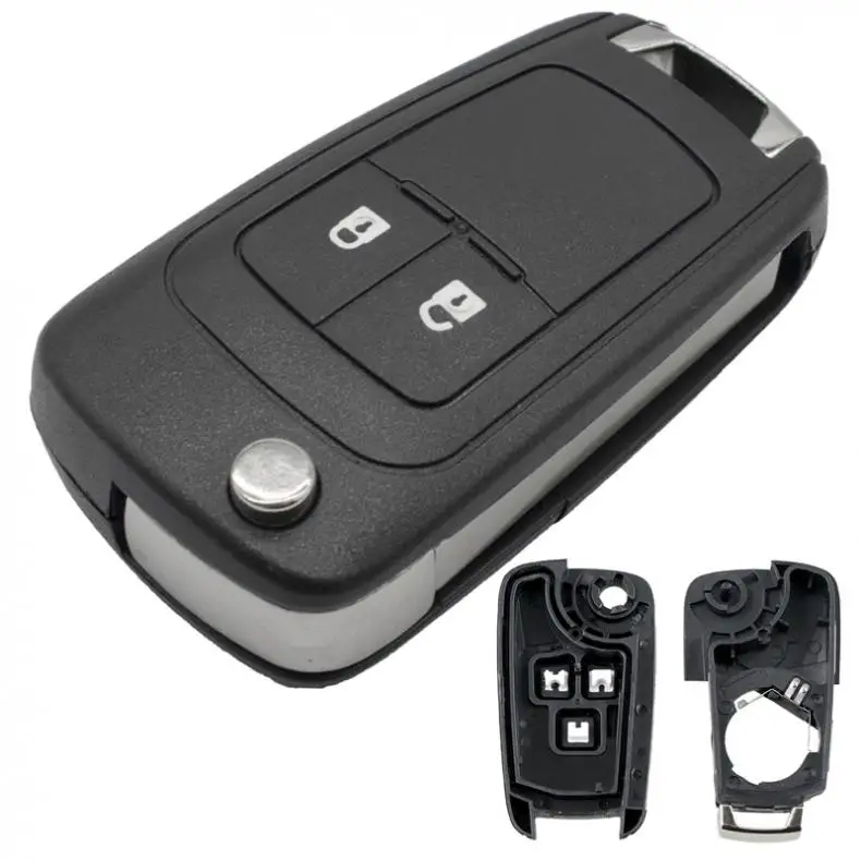 

2 Buttons Car Key Fob Case Shell Replacement Flip Folding Remote Cover Fit for-Opel Vauxhall Astra Insignia Vectra Corsa Zafira