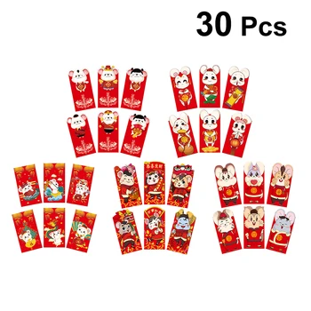 

30pcs Red Envelopes 2020 Lucky Money Gift Envelopes Year of The Mouse Red Packets for New Year Birthday Chinese Wedding