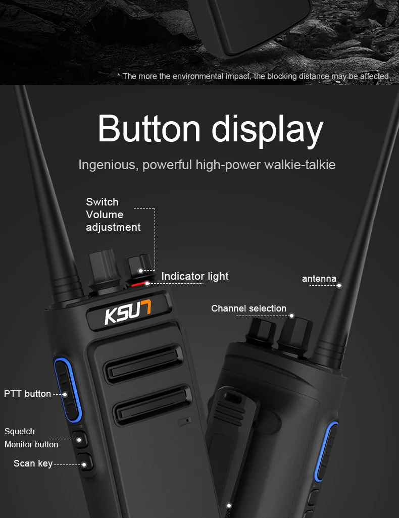 KSUN KSX70 walkie-talkie открытый мощный портативный мобильный телефон 50 Civil мини самоходный Тур км