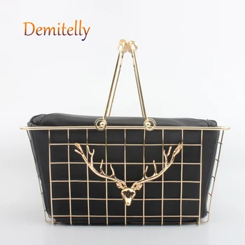 

Fashion Metal Style Women's Handbag New Personality Animal Lady Shopping Bag One Shoulder Messenger Bag Luxury Tote Bag Wallet