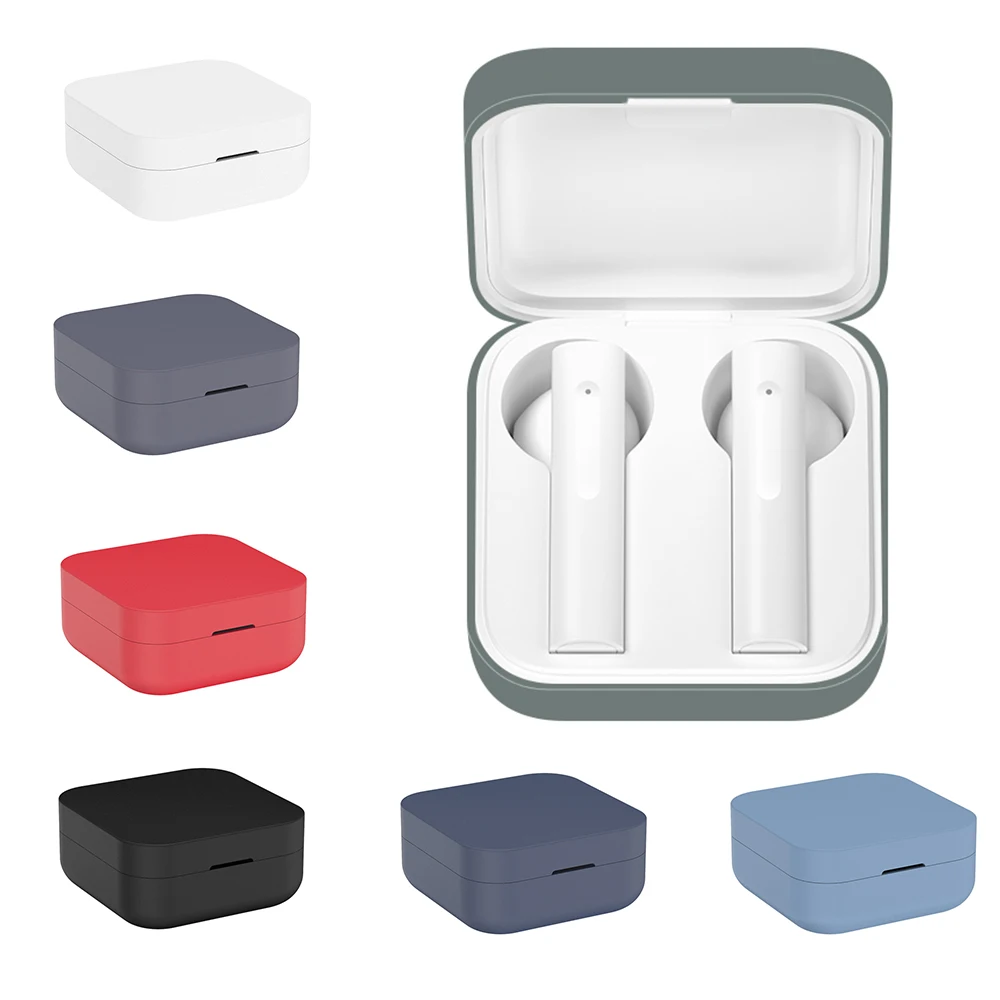 Цветной чехол Soild для Xiaomi Mi Air 2 SE силиконовый гарнитуры защитный наушников Air2