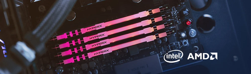 Kingston-memória hyperx fury ddr4 rgb, 2666mhz, 3000mhz