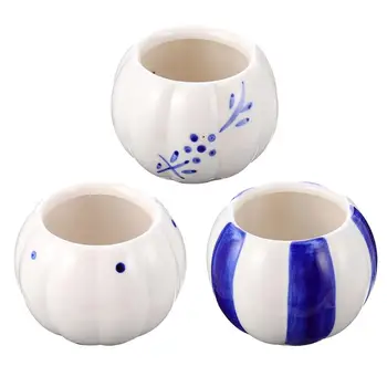 

3Pcs Flower Pot High Quality Durable Creative Decorative Planter Ceramic Flowerpot Succulent Flower Pot for Home Garden Gift