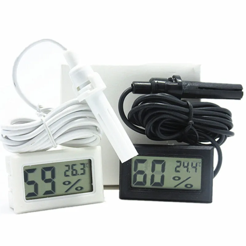 

Mini LCD Digital Thermometer Hygrometer Temperature Indoor Convenient Temperature Sensor Humidity Meter Gauge Instruments Cable