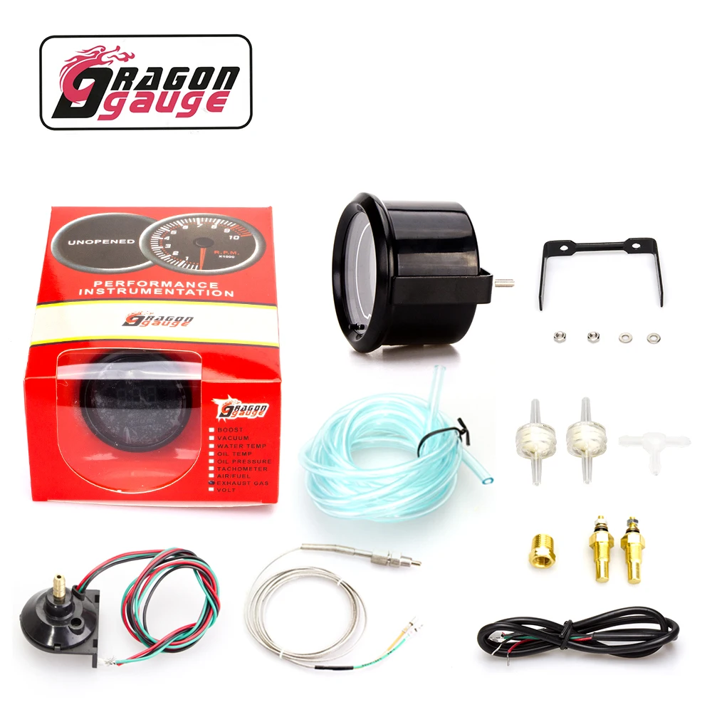 52mm Tachometer Voltage Water Temp Oil Temp Oil Press LED Digital Display 7 Colors Change Car Gauge Fit for 12V Car tachometer gauge engine tachometer tachometer meter
