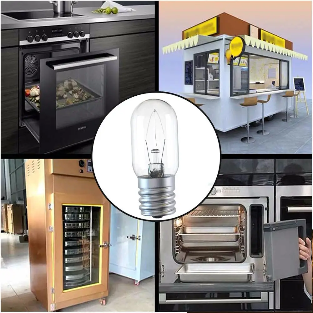 40w High Temperature Oven Bulb 300 Celsius Degree Microwave Light E17 Toaster/Steam Bulb Light 110-130V 360LM