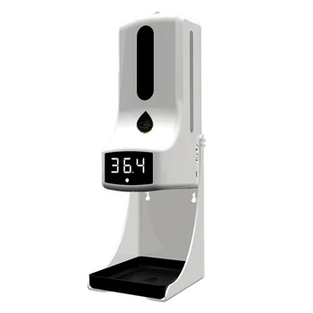

HOT 1000Ml K9 Pro Wall-Mounted Thermometer with Soap Dispenser,with Alarm,for Use in Offices,Schools and Communities