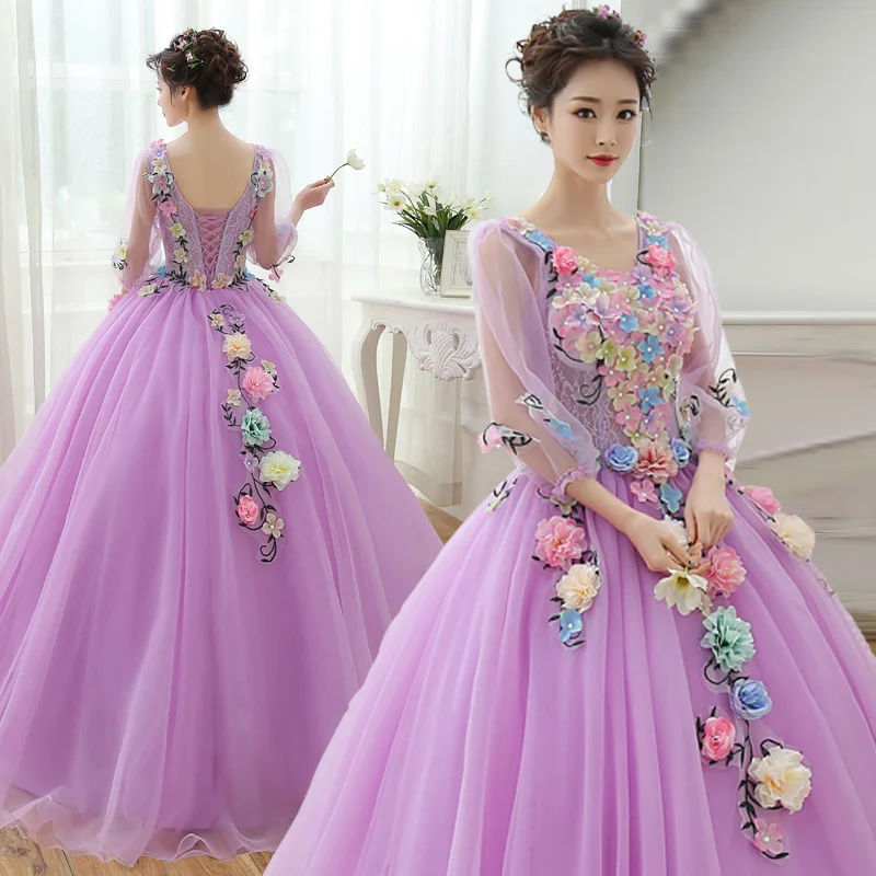 Потепление Vestidos De Dulces 16 Бальные платья с длинные рукав с накладной аппликацией сладкий 15 маскарадные костюмы трапециевидной формы вечерние платья
