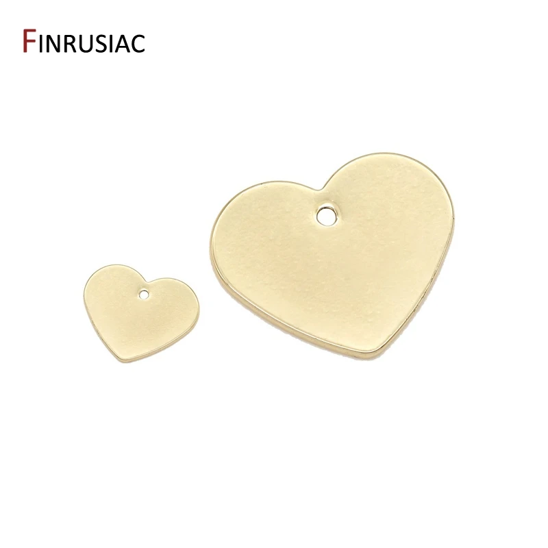 

14K Gold Plated Small Heart Pendant Charms Handmade DIY Earrings Bracelet Necklace Part Accessories Wholesale