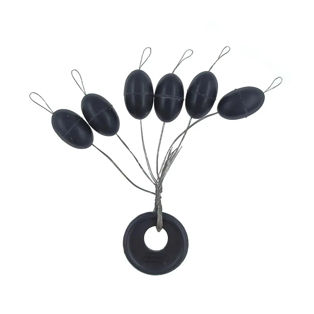 INFOF 10 groups/set 6th Extra Large Black Rubber Stopper Weight