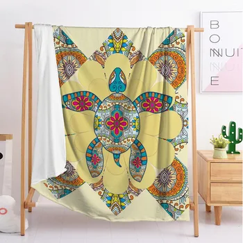 

new popular Bohemian Sea turtle export Extra large and small throw blanket tapestry sleeping blanket soft flannel blank bedding