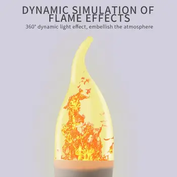 

LED Fire Light Flame Effect Lamp Corn Bulb Fashion Creative E26/E27 3 Modes AC85-265V Lighting Living Room Party Christmas