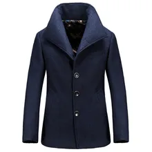 Популярный тонкий мужской Тренч, размер M-3XL, Мужская модная верхняя одежда с отложным воротником, темно-синие/винно-красные зимние пальто