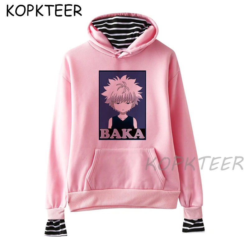 Зимние Kawaii Аниме Охотник х ОХОТНИК Killua Baka толстовки с принтом женский пуловер