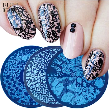 

1PC Round Stamp for Stamping Flower Butterfly Geometry Stamping Plates Manicure Image Plate DIY Nails Accessories CHSTZ101-130-1