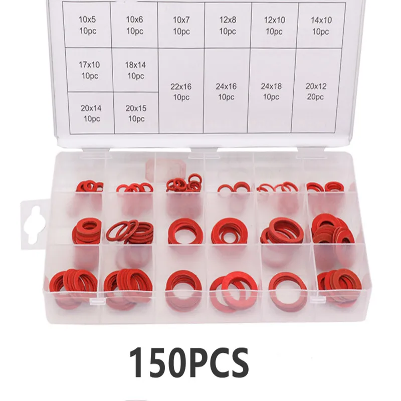

150pcs Insulated washer shims Washers Red Paper Meson Gasket Spacer Insulating Spacers