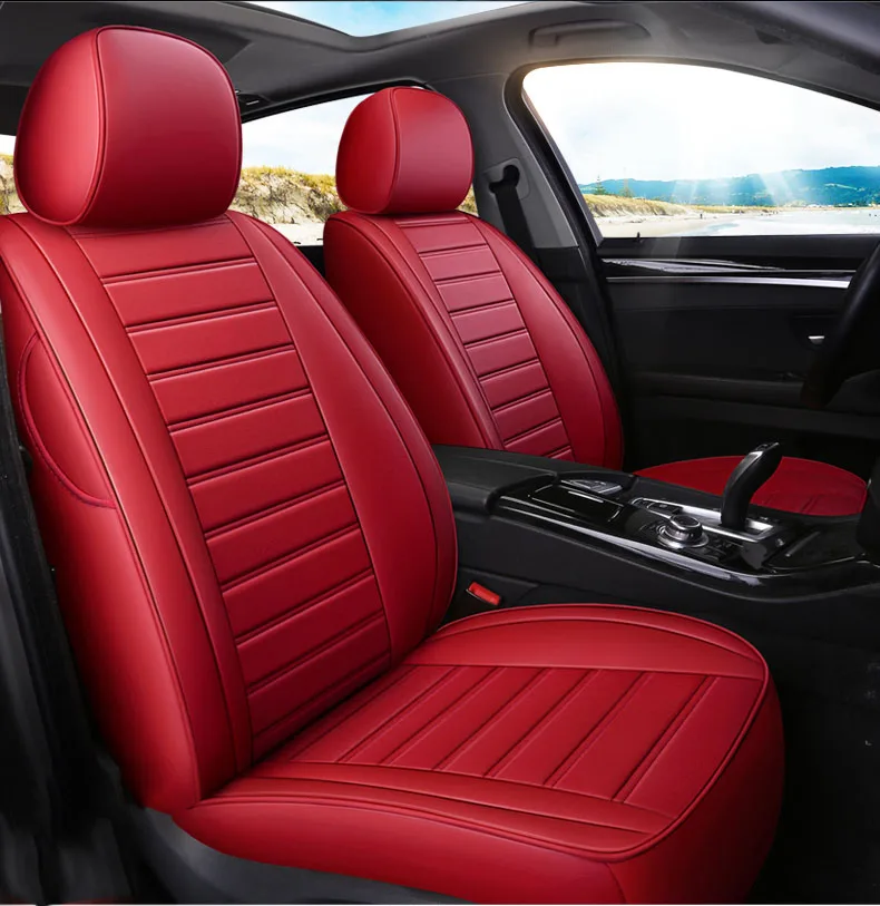 Комплект кожаных чехлов на автомобильные сиденья для Volkswagen VW Magotan Golf Tiguan Scirocco Touareg