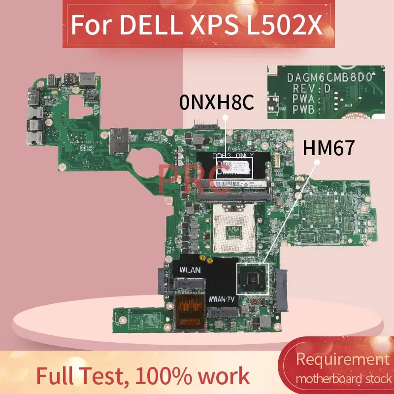 para Dell Xps L502x Notebook Placa-mãe Dagm6cmb8d0 Hm67 Ddr3 Mainboard Cn0nxh8c 0nxh8c - Imagem 2