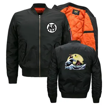 

Japanese style bomber jacket Outerwear Man women Dragon Ball Jackets Hip hop Streetwear clothes Ma1mens jackets Coat Size S-5XL