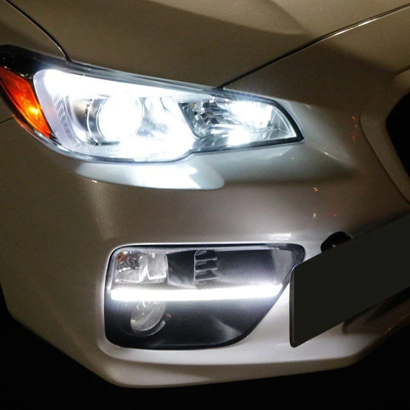 Автомобильный светодиодный DRL Дневной ходовой светильник с поворотником противотуманный светильник для Subaru WRX