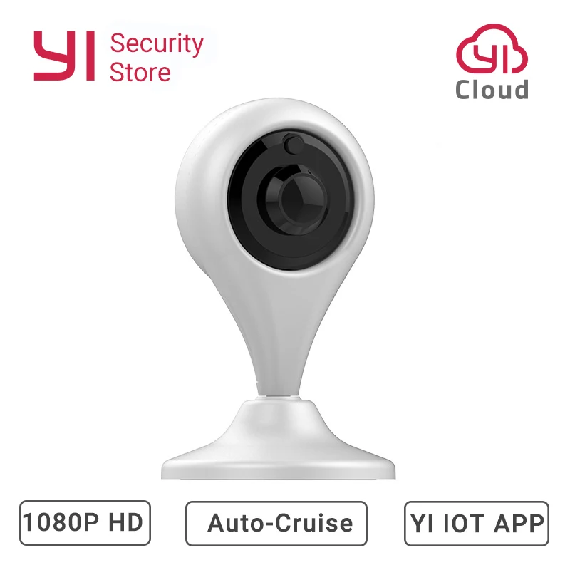 Домашняя умная домашняя камера 1080P с питанием от YI wifi, камера для безопасности, с датчиком движения, с функцией ночного видения, двухстороннее аудио, YI много, приложение Cloud EU