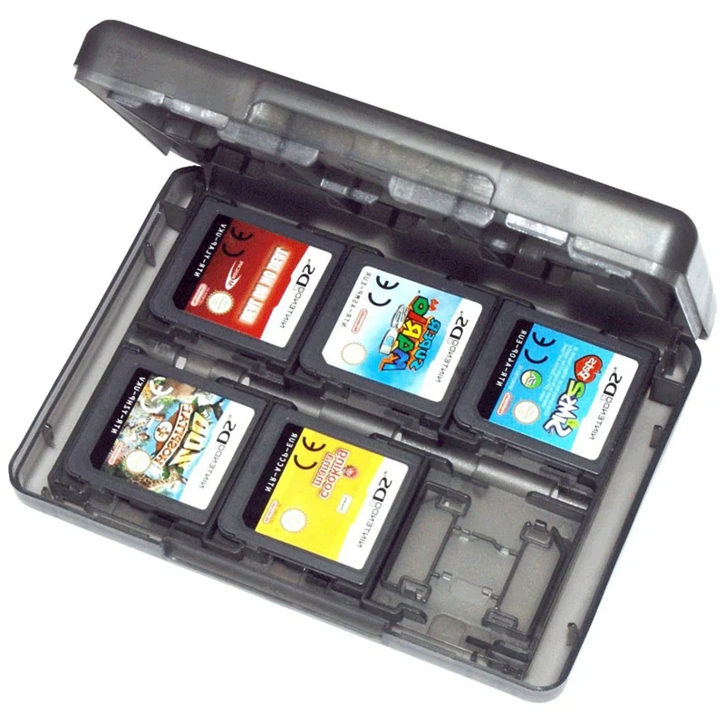 ABKT-чехол с держателем для игр для 3Ds 2Ds Ds, картридж для nintendo 24 в 1, для путешествий, черный, Zedlabz