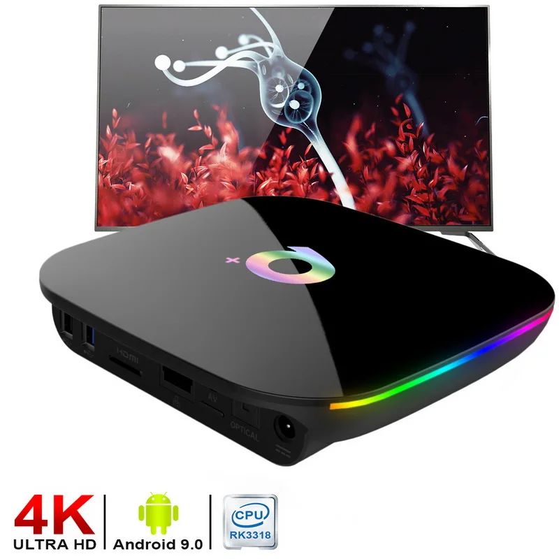 

DIDIHOU Android 9.0 TV Box Q plus 4GB 64GB Allwinner H6 4GB 32GB 1080P H.265 6K Media Player 2.4G Wifi Wireless Q+ Set Top