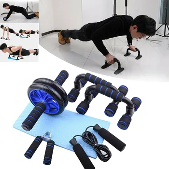 

Replacement Fitness set Pack AB Roller Push Up Bar Jump Rope Abdominal