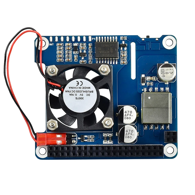 Raspberry Pi Power over Ethernet HAT для 4 Model B / 3B + и 802.3af PoE плата расширения сети с OLED|Аксессуары