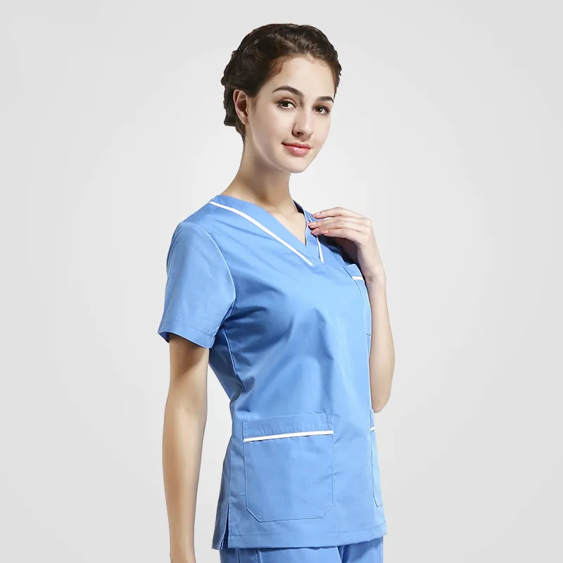 

Operating room women's short-sleeved hand washing clothes in separate work suits