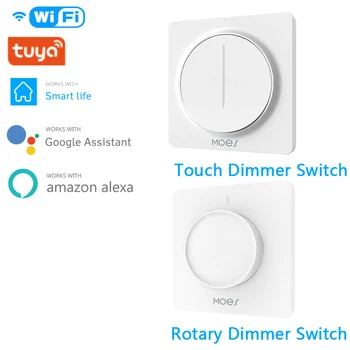 

Tuya WiFi Smart Rotary/Touch Light Dimmer Switch 100-240V Tuya/smart Life APP Remote Control Works With Alexa Google Home