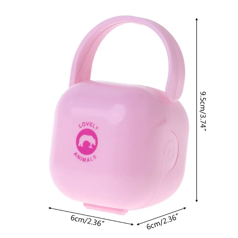 Baby Pacifier Box Storage Case Handle Newborn Soother Container Portable Clean Travel Holder Kids Children Dust Proof pacifier holder,plastic pacifier box