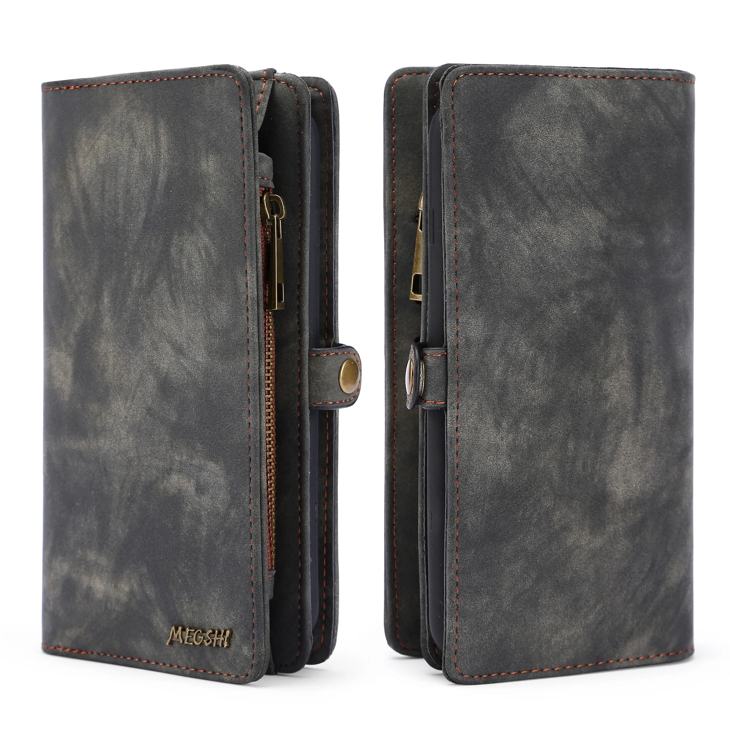 

MEGSHI 2020 New Luxury Genuine Leather Case for LGV40 Flip Magnet Wallet Phone Cover for LG stylo 4 stylo 5 Credit Card Wallet