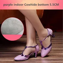  Girl leather shoes latin dance shoes woman gold silver shoes women high heels ballroom jazz dancing shoes for women 