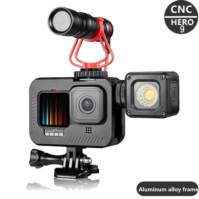 Cadre de protection en aluminium CNC pour GoPro Hero 9, étui de