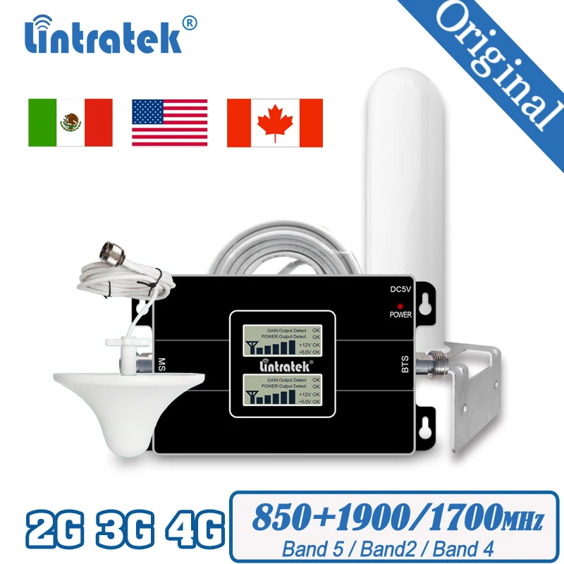 

Усилитель сотового телефона для домашнего офиса, Усилитель мобильного сигнала, повторитель, GSM, голосовые данные 3G, полоса 5, 1900, 1700 МГц, 850 МГц