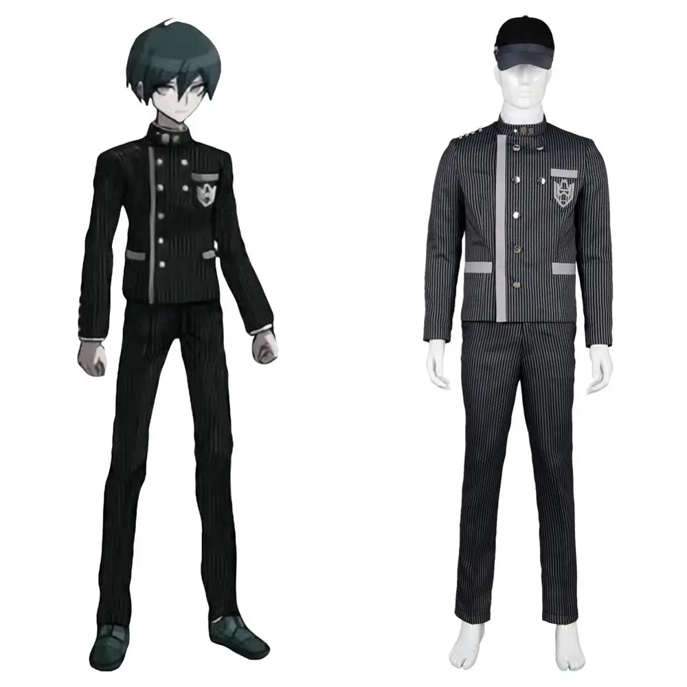 Danganronpa V3 Saihara Shuichi Cosplay Costume Adult Men Women Uniform Outfit Halloween Carnival Costumes | Тематическая одежда и